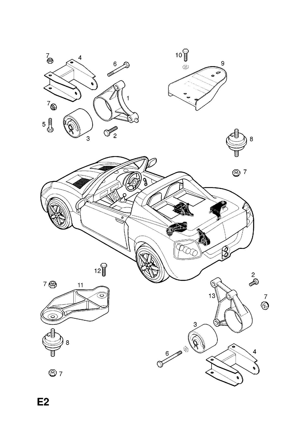 Group E Engine and clutch Subsection 1 Z20LET petrol engine